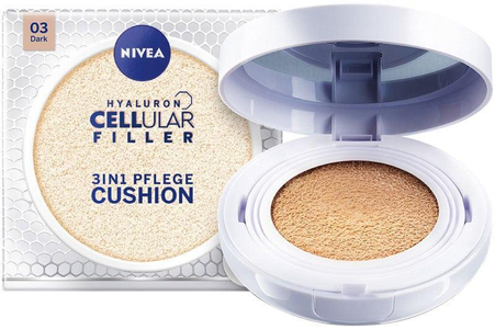 Nivea Cellular Expert Finish 3in1 Care Cushion SPF15 Makeup 03 Dark 15gr