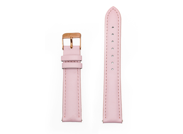 Dark Pink Genuine Leather Strap 18mm
