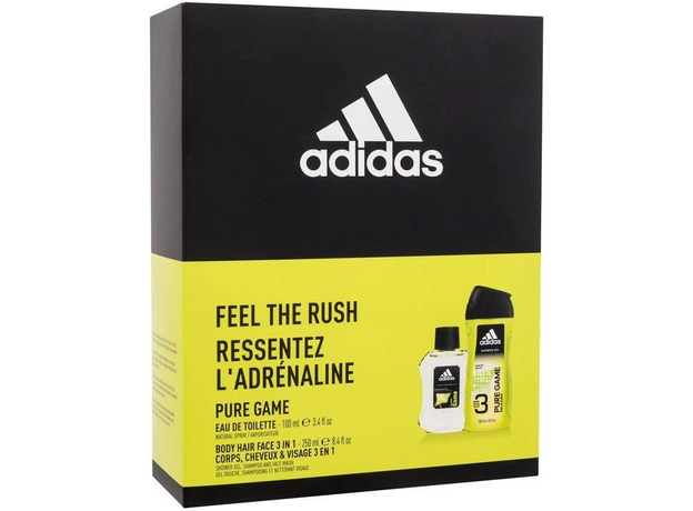 Adidas Pure Game Eau de Toilette 100ml Combo: Edt 100 Ml + Shower Gel 250 Ml