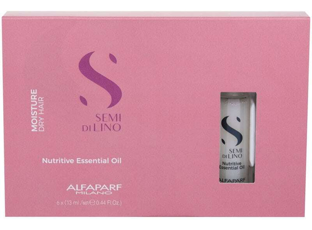 Alfaparf Milano Semi Di Lino Moisture Nutritive Essential Oil Hair Oils and Serum 6x13ml (Dry Hair)
