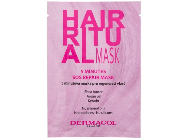 Dermacol Hair Ritual 5 Minutes SOS Repair Mask Hair Mask 15ml (Damaged Hair - All Hair Types)