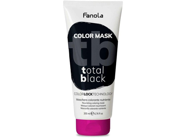 Fanola Color Mask Hair Color Total Black 200ml (Colored Hair - All Hair Types)