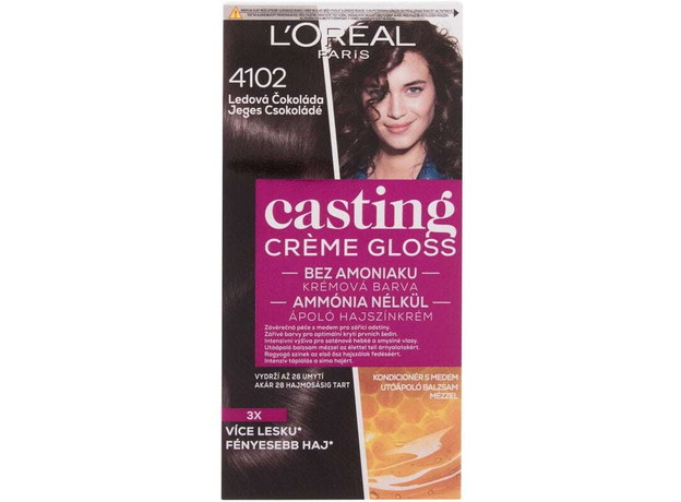 L´oréal Paris Casting Creme Gloss Hair Color 4102 Iced Chocolate 48ml (Colored Hair - All Hair Types)