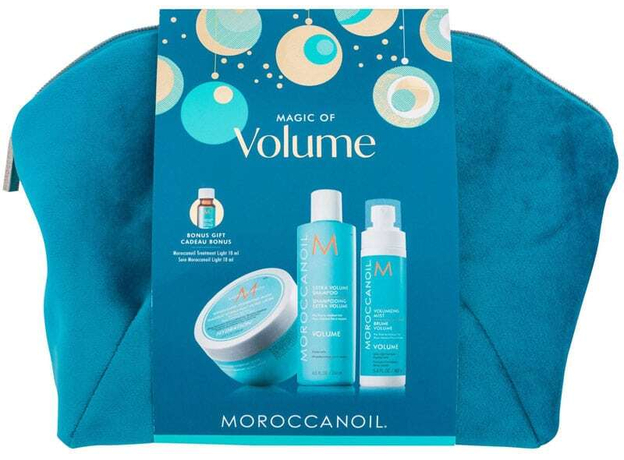 Moroccanoil Magic Of Volume Shampoo 250ml Combo: Volume Shampoo 250 Ml + Volume Volumizing Mist 160 Ml + Hydration Weightless Hydrating Mask 250 Ml + Hair Oil Treatment Light 10 Ml + Cosmetic Bag (Fine Hair)