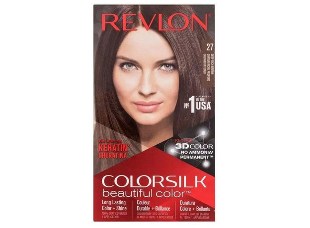 Revlon Colorsilk Beautiful Color Hair Color 27 Deep Rich Brown 59,1ml Damaged Box (Colored Hair - All Hair Types)