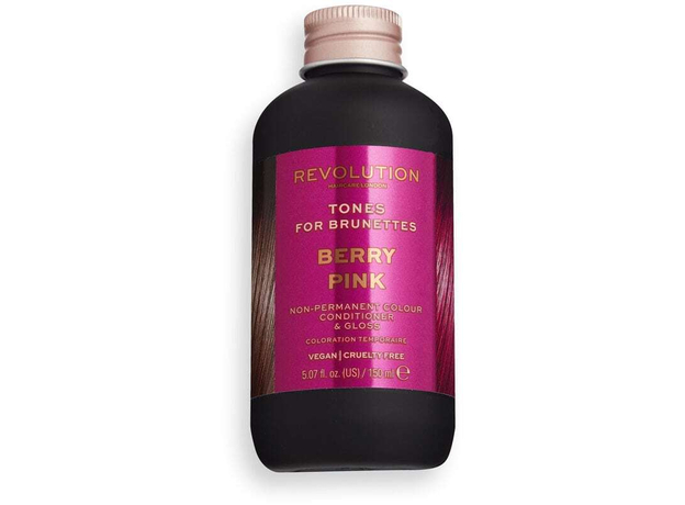 Revolution Haircare London Tones For Brunettes Hair Color Berry Pink 150ml (Colored Hair - All Hair Types)