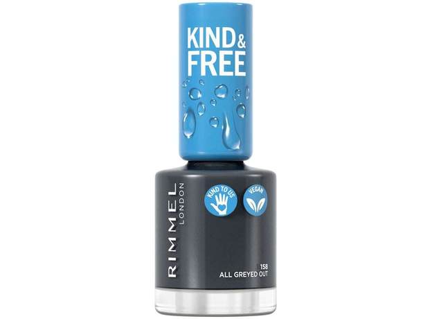 Rimmel London Kind & Free Nail Polish 158 All Greyed Out 8ml