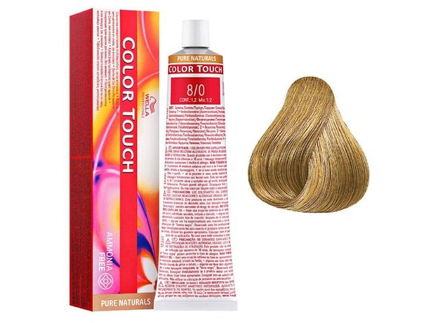Wella Professionals Color Touch Pure Naturals Hair Color 8-0 60ml (Colored Hair - Blonde Hair)