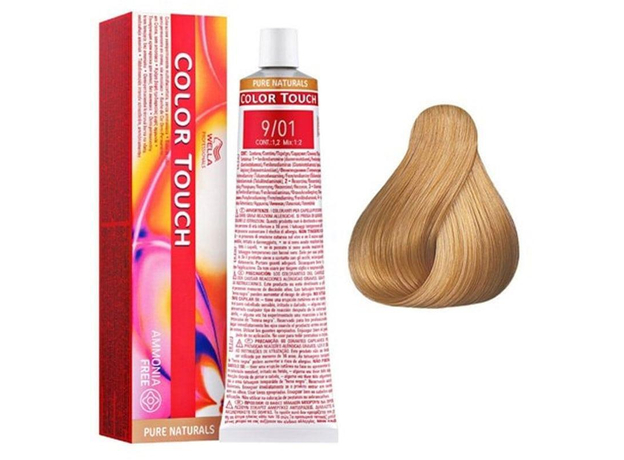 Wella Professionals Color Touch Pure Naturals Hair Color 9-01 60ml (Colored Hair - Blonde Hair)