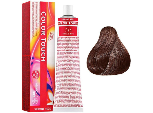 Wella Professionals Color Touch Vibrant Reds Hair Color 5/4 60ml (Colored Hair - All Hair Types)