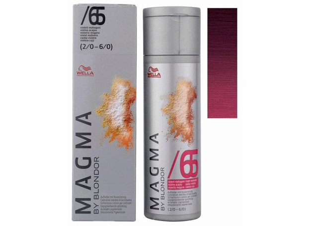 Wella Professionals Magma By Blondor Hair Color /65 Violet Mahogany 120gr (Colored Hair - All Hair Types)