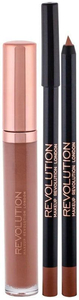 Makeup Revolution London Retro Luxe Gloss Lip Kit Lip Gloss Original 5,5ml Combo: Lip Shine 5,5 Ml + Lip Pencil 1 G